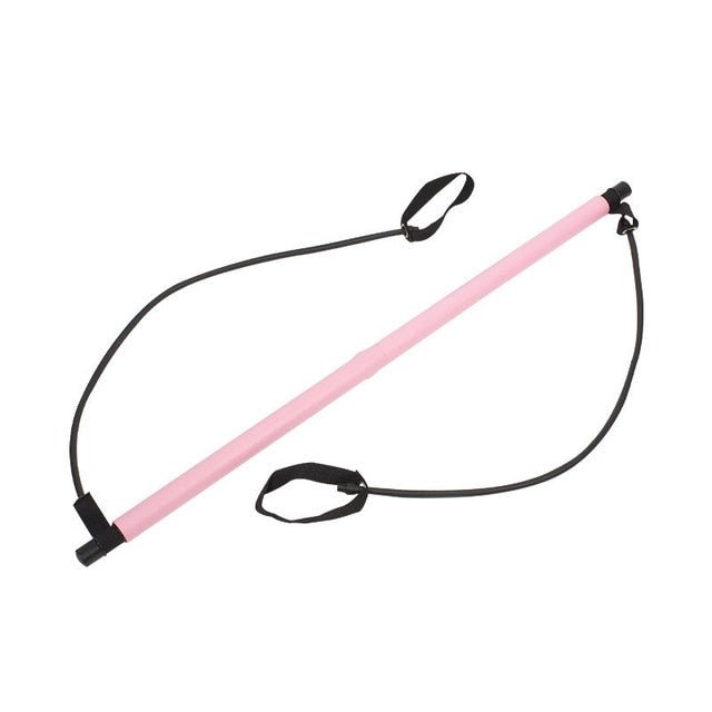 Portable Pilates Bar and Resistance Band - Pink