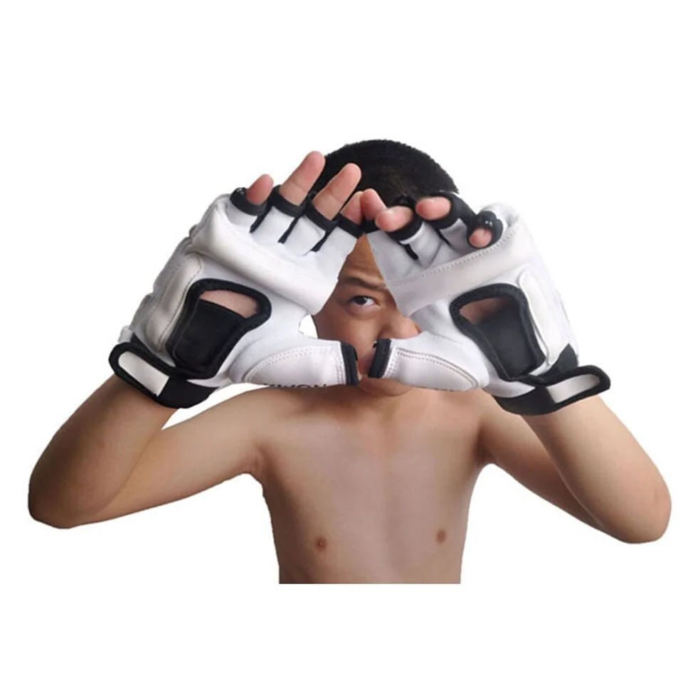 Children Karate Boxing Gloves - Black Extra Small 3 - 6 Years