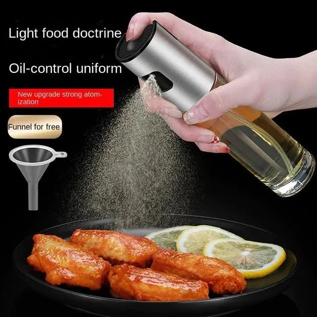 Cooking Spray Bottle For Oil - Silver Cap 100ML Send Funnel