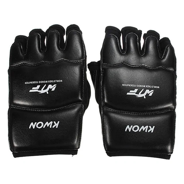 Children Karate Boxing Gloves - Black Extra Small 3 - 6 Years