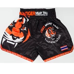 MMA Tiger Muay Thai boxing SHorts - Black Extra Large