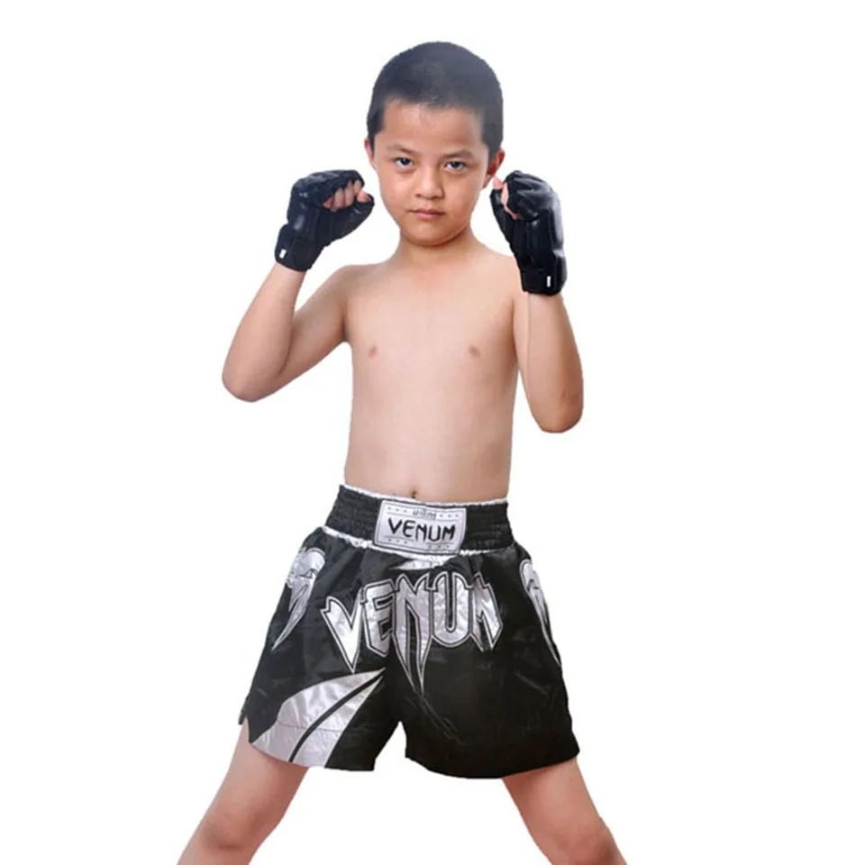 Children Karate Boxing Gloves - Black Extra Small 3 - 6 Years