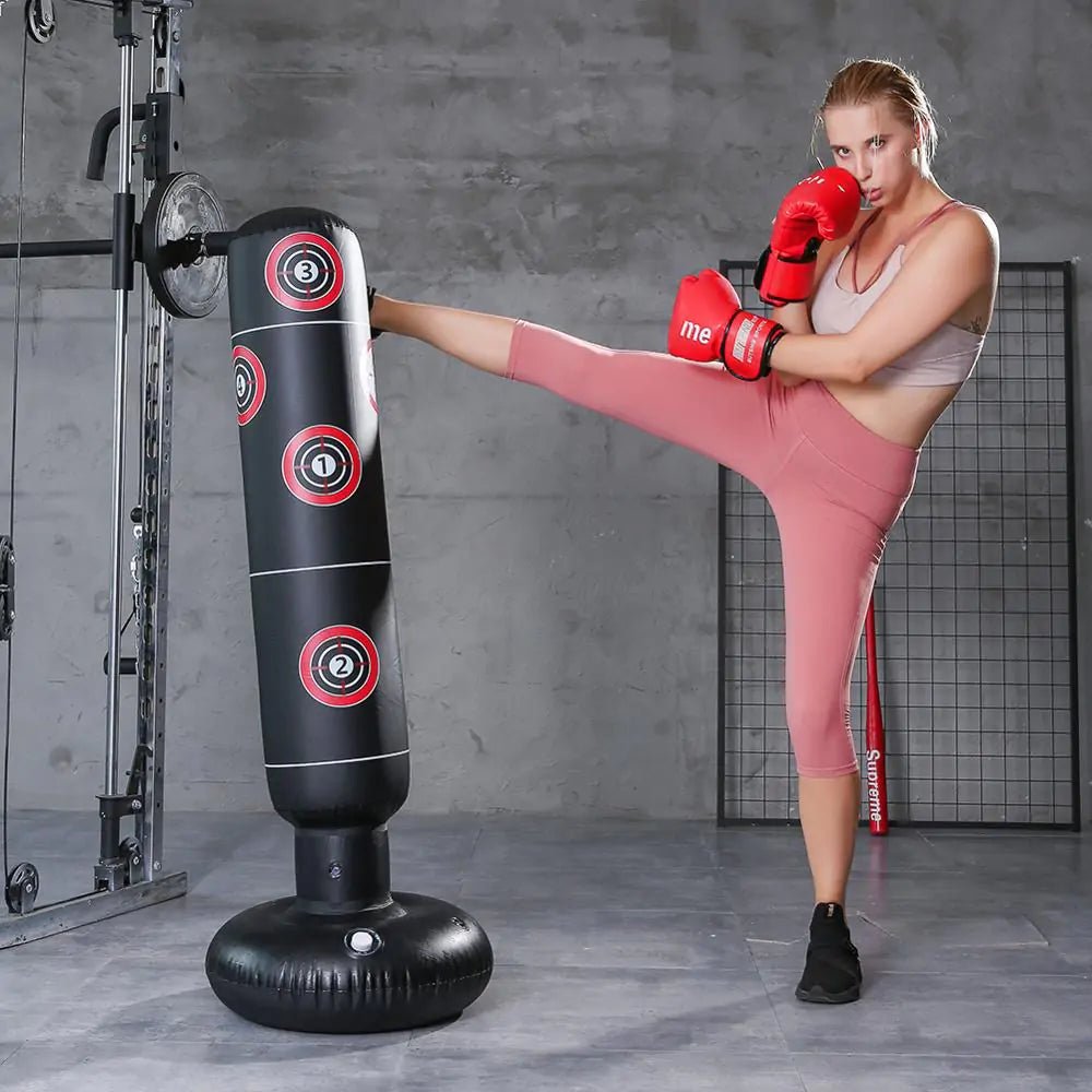 Inflatable Boxing Bag - 1.5M Silver