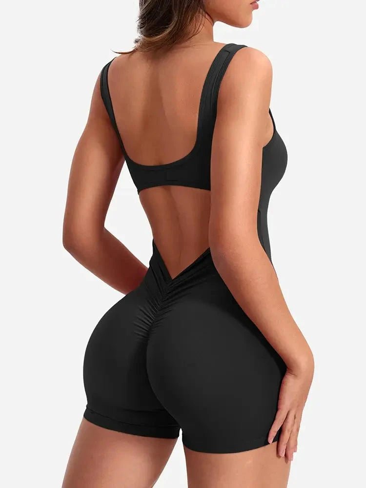 Fitness Jumsuits Sportswear - Black Small