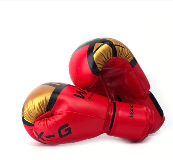 Adults Kick Boxing Gloves - Red 4 OZ