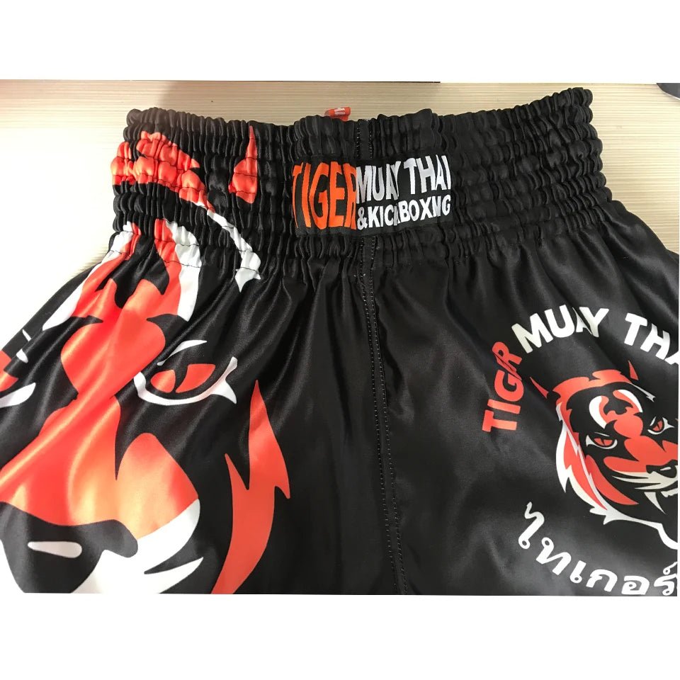 MMA Tiger Muay Thai boxing SHorts - Black Medium