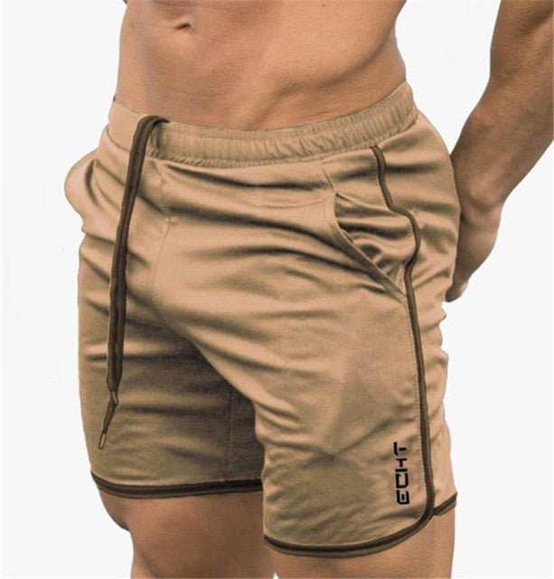 Men Gym Shorts - Khaki M