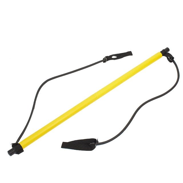 Portable Pilates Bar and Resistance Band - Yellow