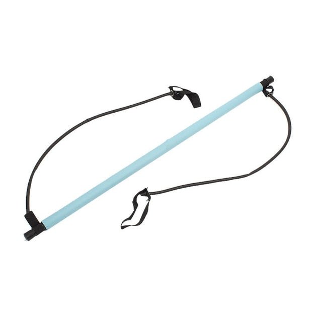 Portable Pilates Bar and Resistance Band - Light Blue