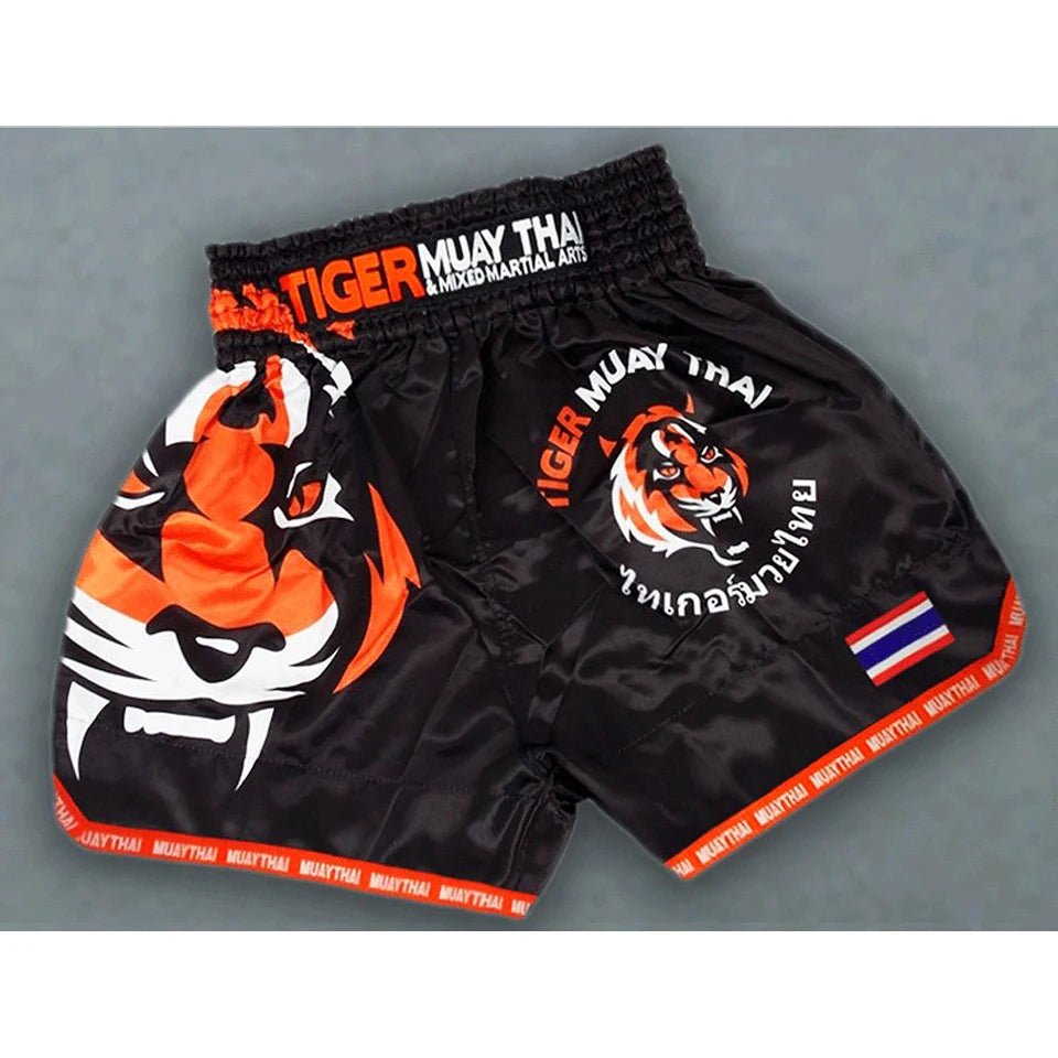 MMA Tiger Muay Thai boxing SHorts - Black Medium