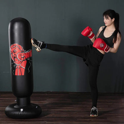 Inflatable Boxing Bag - 1.5M Silver