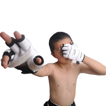 Children Karate Boxing Gloves - Black Extra Small 3 - 6 Years