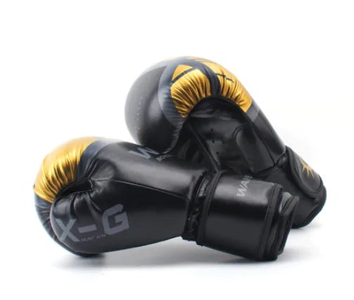 Adults Kick Boxing Gloves - Black 4 OZ