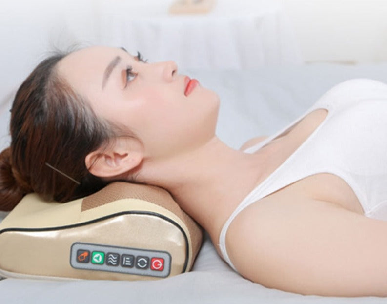 ompact electric pillow massager with ergonomic design